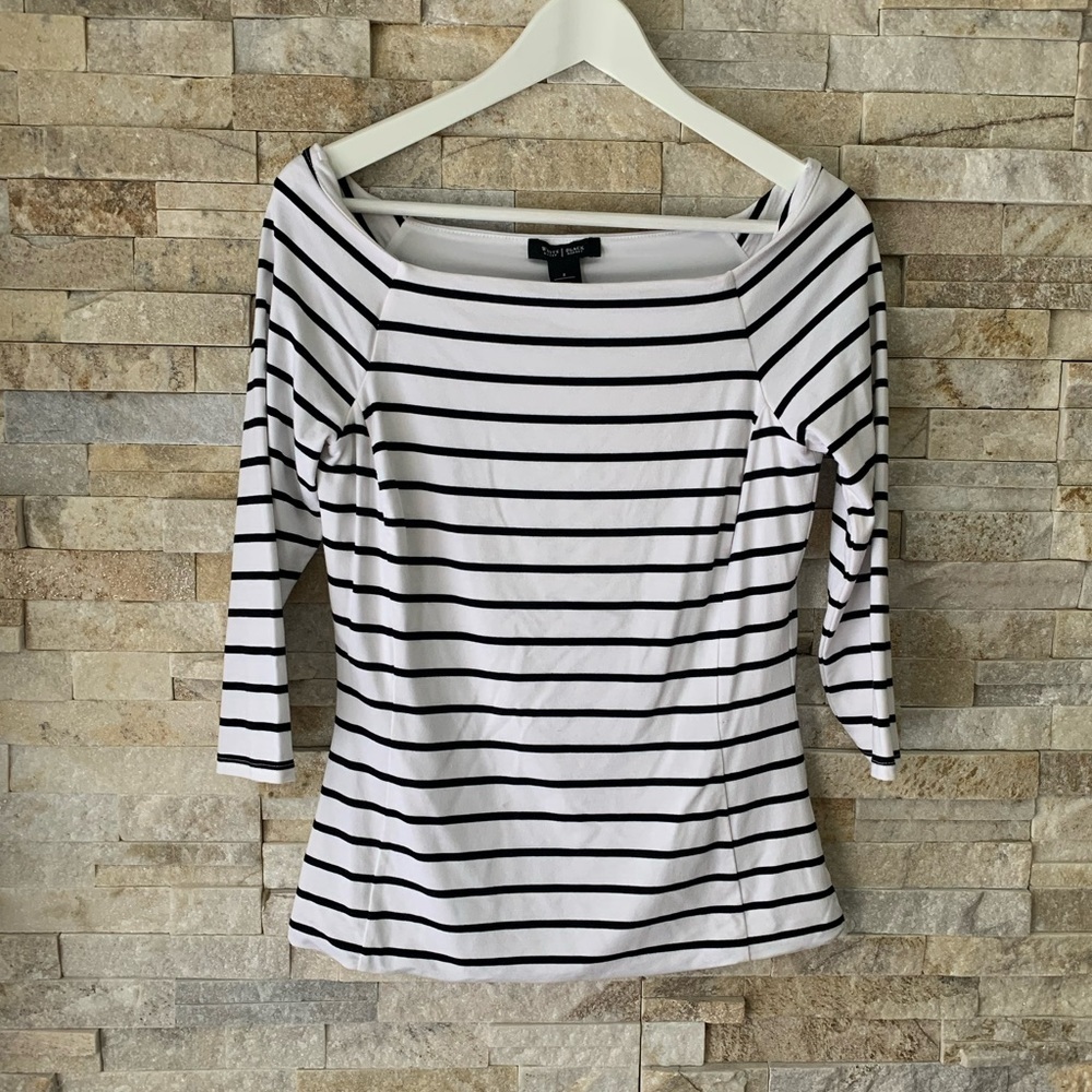 NWT Boatneck striped top, S